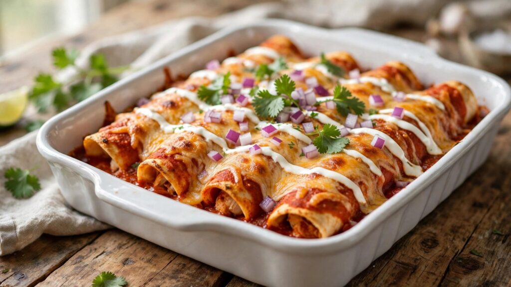 Creamy Chicken Enchiladas