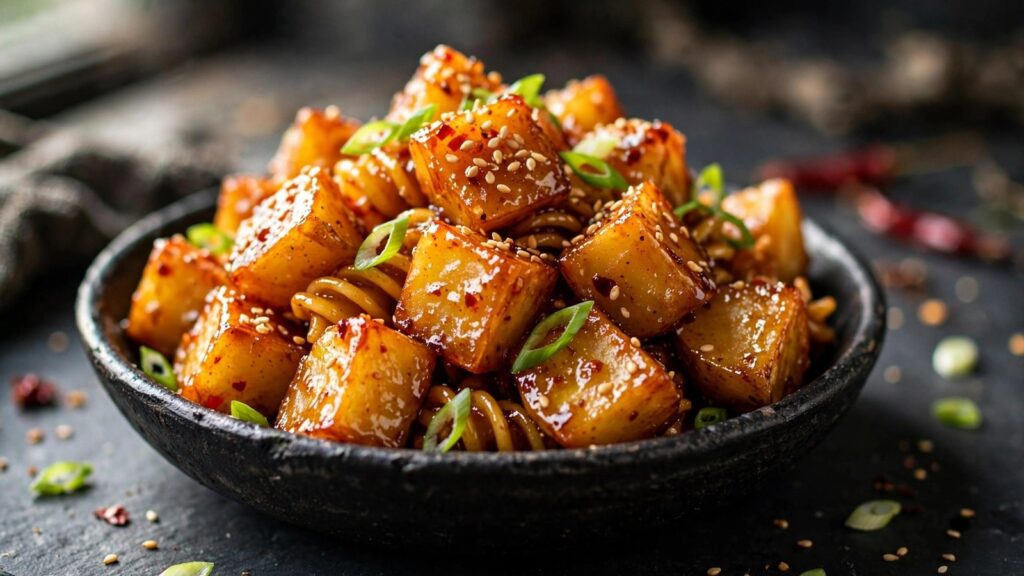 Crispy Honey Chilli Potatoes