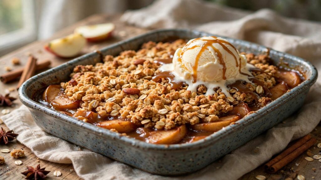 Salted Caramel Apple Crisp